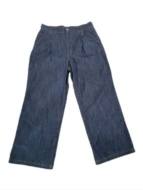 MEXX Wide Leg Blue Denim Pants Size L High Rise Modern Style